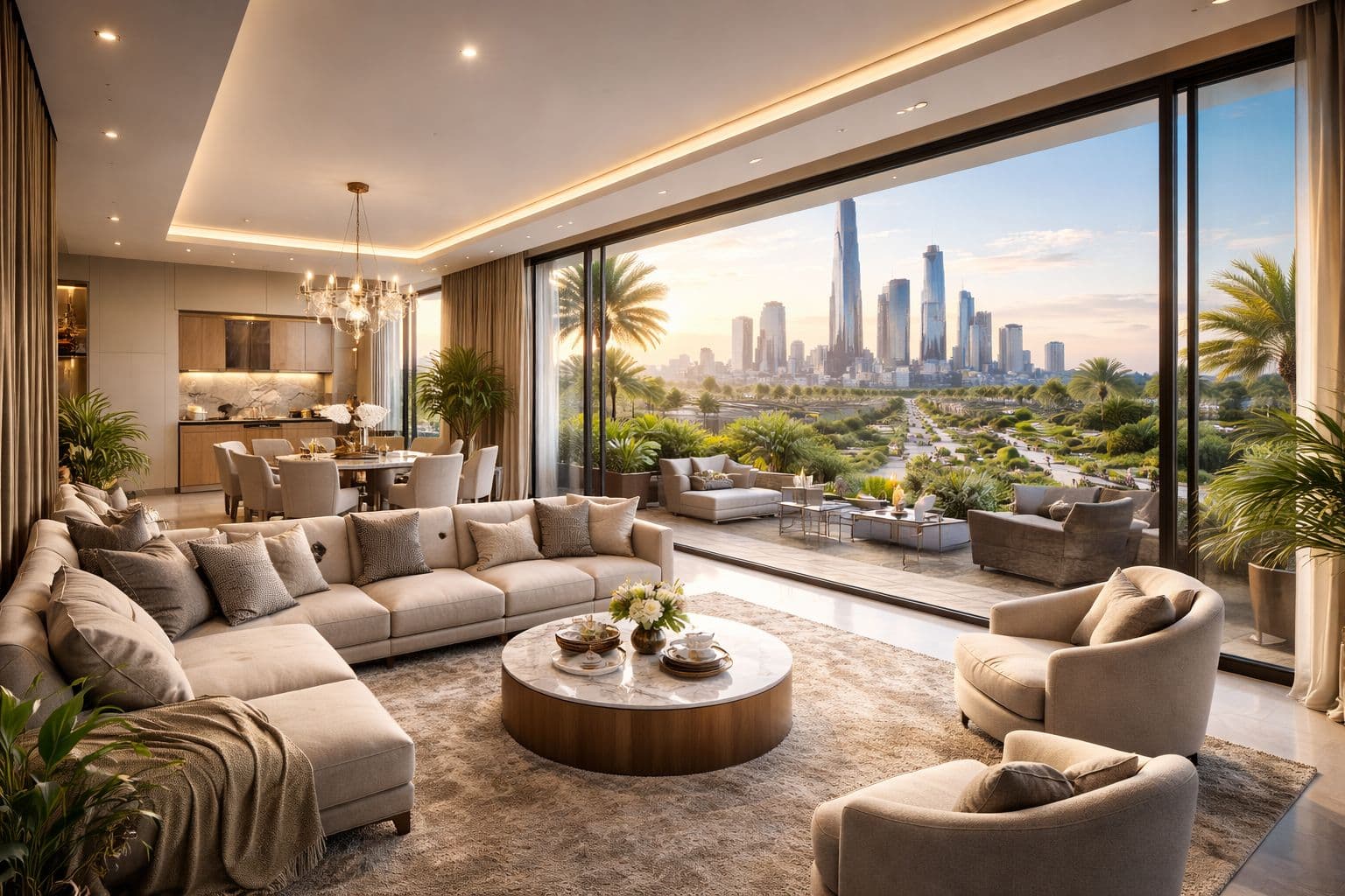 تصميم داخلي فاخر - كمبوند ليال